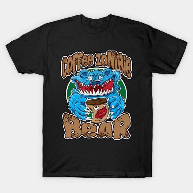 Coffee Zombie Bear T-Shirt by eShirtLabs